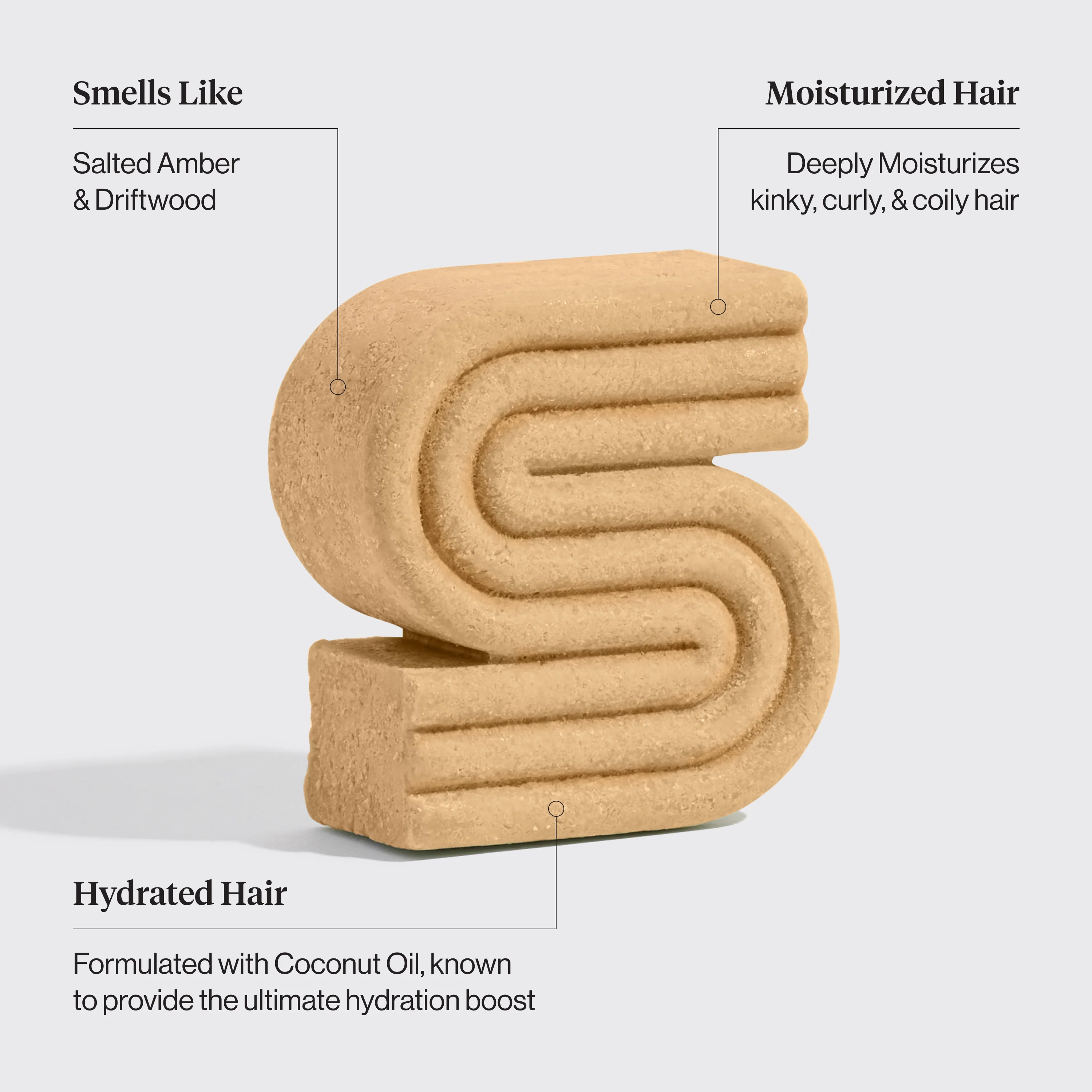 Coconut Oil Shampoo & Conditioner Bar Combo for Dry Damaged Hair - Image 3