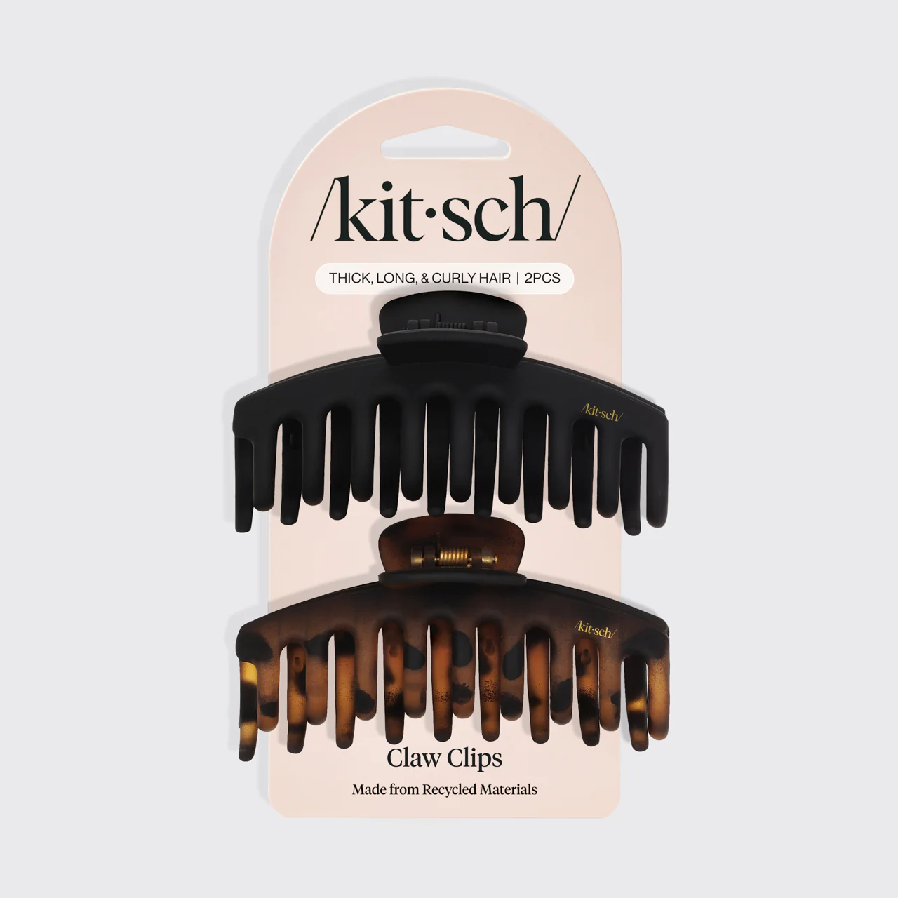 Black & Tort Matte Claw Clips 2pc Set - Oversized - Image 4