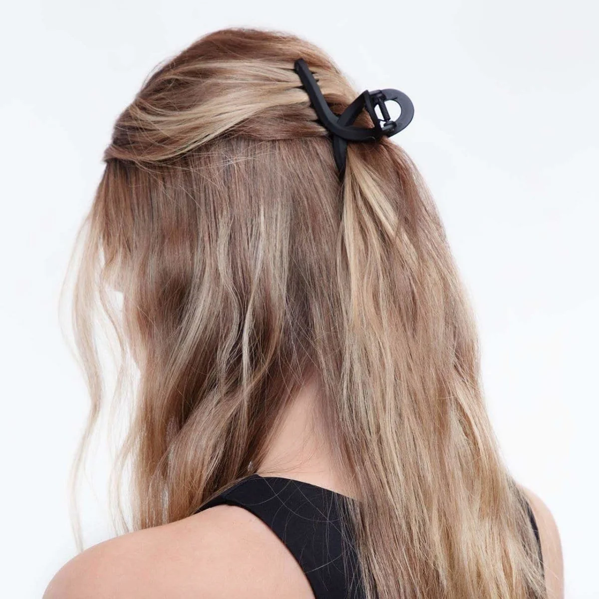 Black & Tort Loop Claw Clips 2pc Set - Large - Image 6