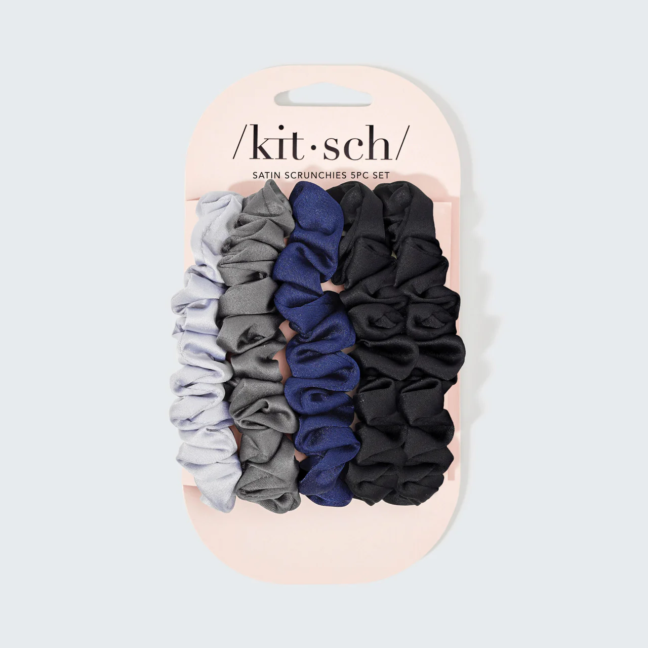 Midnight Satin Petite Scrunchies 5pc Set - Image 5